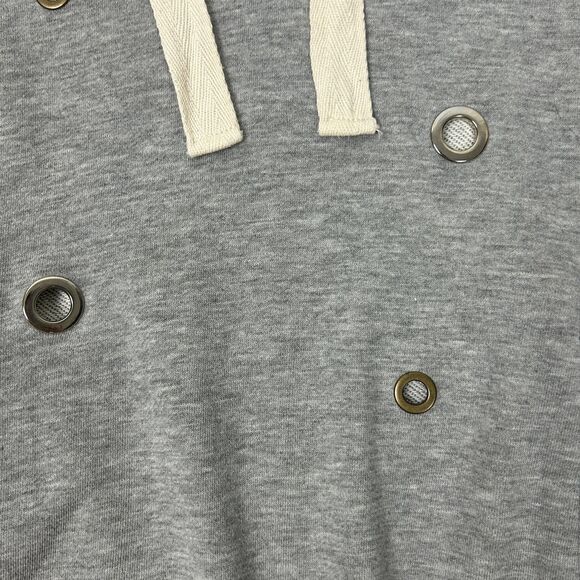 Philosophy Republic Clothing Hoodie Womens Small Gray Grommet Eyelet Pullover - Picture 5 of 12